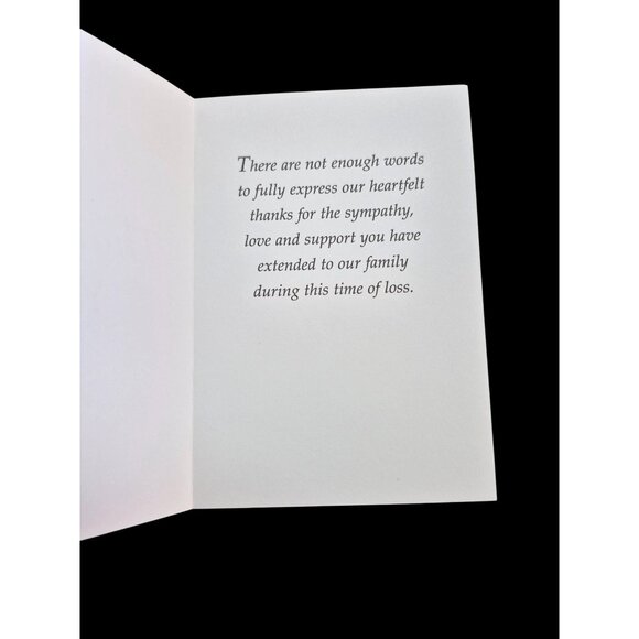 Sympathy Thank You Cards 25 Pack With Gold Foil Design & Envelopes - Picture 3 of 4